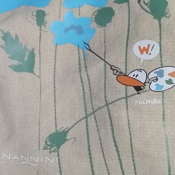 Nannini Palmiro Large Duck Bag Limited Edition Canvas w/ Floral Print - Picture 7 of 11